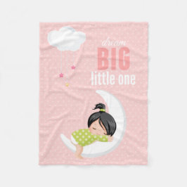 Dream big * välj bakgrund färg fleecefilt