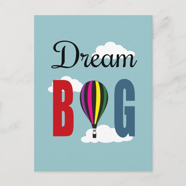 Dream big vykort (Framsida)