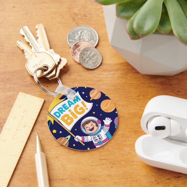 Dream Big with a Kid Astronaut Nyckelring (Skrivbord)
