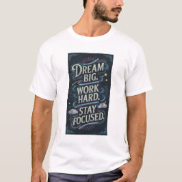 Dream Big Work-bevarad fokuserad lyx för Royalet T Shirt