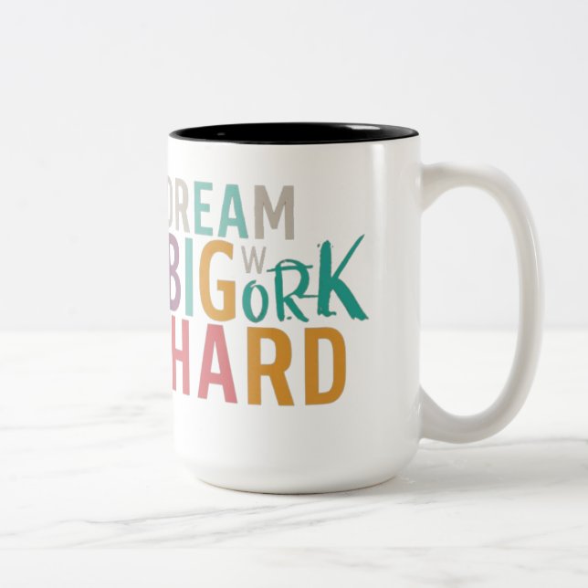 Dream Big, Work Hard: Motivational Mugg (Höger)