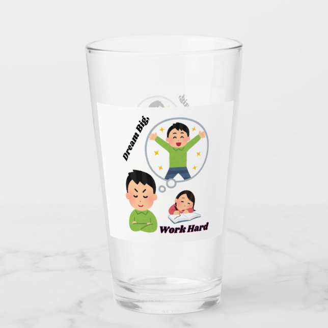 Dream Big Work - hårt Glaskopp (Framsida)