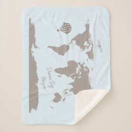 Dream Big World Traveler Blue Personlig baby