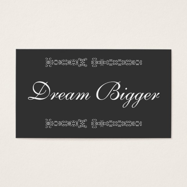 Dream Bigger Gift Card Visitkort (Framsidan)