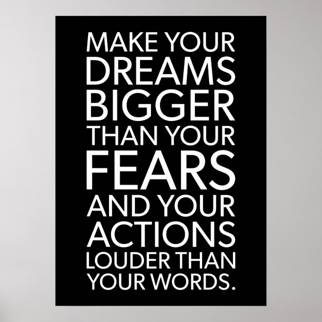 Dream Bigger Than Fears - Gym, Hustle, Success Poster (Framsidan)