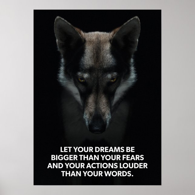 Dream Bigger than Your Fears - Varg Motivational Poster (Framsidan)