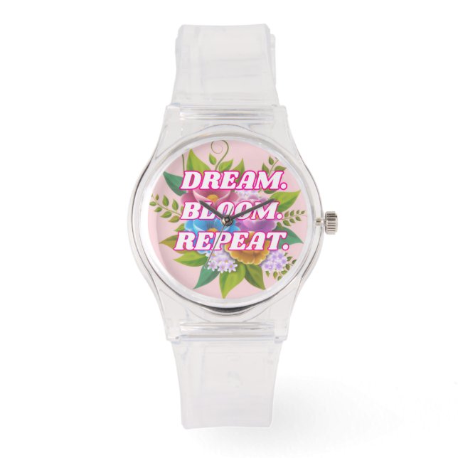 Dream Bloom Repeat Women's Watch - Elegant Blommig Armbandsur (Framsida)