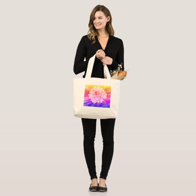 Dream Blooms Tote Bag Jumbo Tygkasse (Fram (modell))