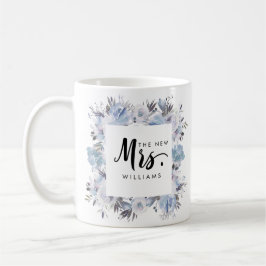 Dream Blue Blommigt BRÖLLOP THE NEW MRS Typography Kaffemugg