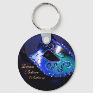 Dream Blue Masqueramask inspirationslangkedja Nyckelring
