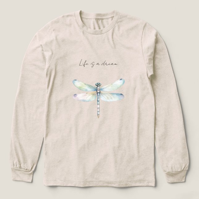 Dream Blue Mint Butterfly T Shirt (Design framsida)