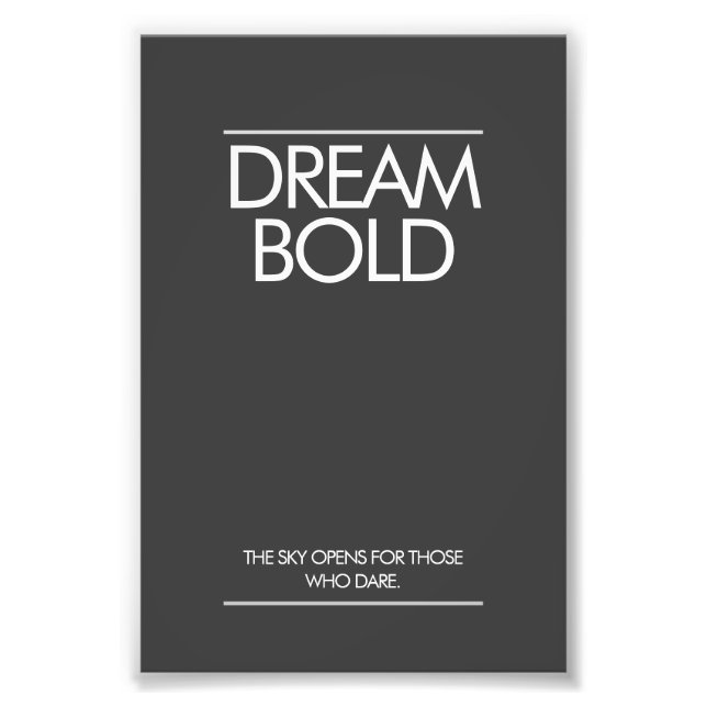 "Dream Bold” Minimalist Office Poster (Framsidan)