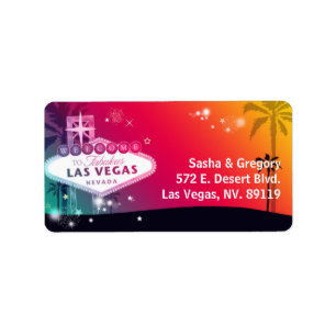 Dream Bröllop i Viva Las Vegas Adress Adressetikett