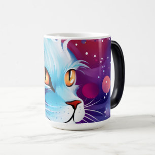 Dream Cat Abstrakt world of färg Magisk Mugg