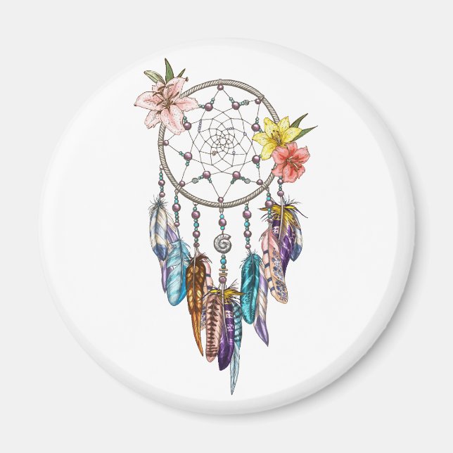 Dream catcher bakgrundsmagnet magnet (Framsidan)