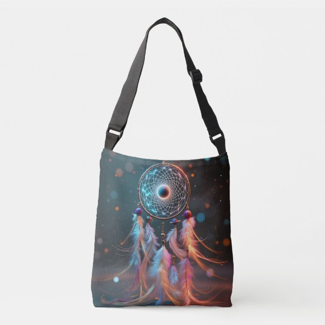 Dream Catcher Crossbody Tote Boho All-over Print Axelväska (Framsida)