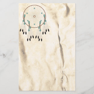 Dream Catcher den inhemska amerikanska mallen Brevpapper