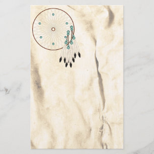 Dream Catcher den inhemska amerikanska mallen Brevpapper