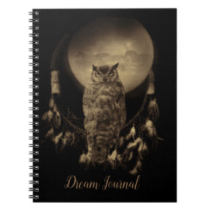 Dream Catcher Dream Journal med Uggla Anteckningsbok