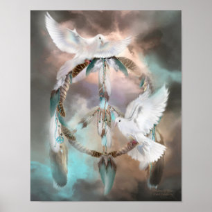 Dream Catcher - drömmar om Peace Art Poster/skrive Poster