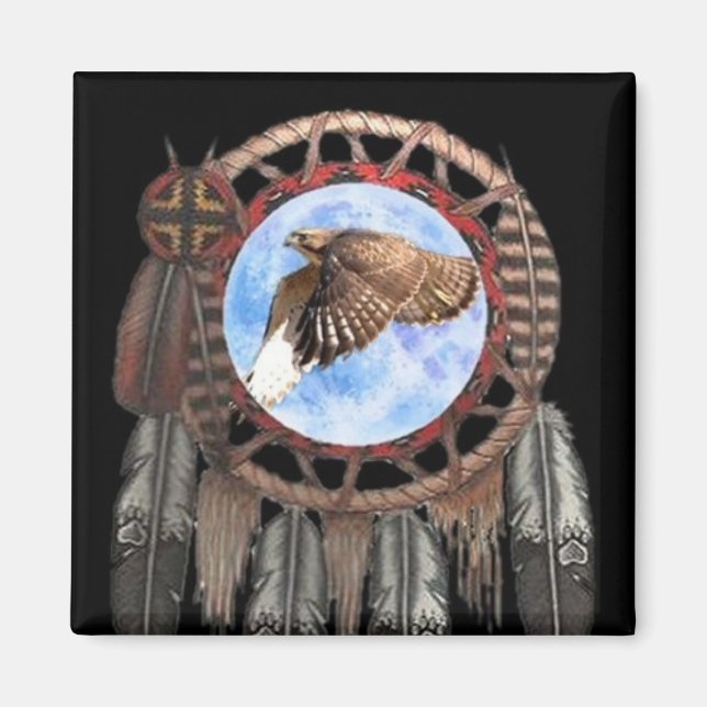 Dream Catcher Hawk Magnet (Framsidan)