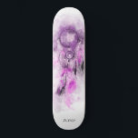 *~* Dream Catcher. Helig Boho Tribal Shamanic Mini Skateboard Bräda 18,5 Cm<br><div class="desc">* Western BOHO American Watercolor Abstrakt Dream Catcher Journey med vackra Feathers som en Shamanic-symbol för en Native American Andlig Healer eller BOHEMIAM-design. *** färg är till största delen LILA och MAGENTA på vitlök. Denna spritbaserade, esoteriska populära boho kreativ abstrakt modern drömmare och Fjäderdesign kommer med största sannolikhet att uppskattas...</div>