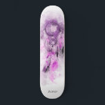 *~* Dream Catcher. Helig Boho Tribal Shamanic Mini Skateboard Bräda 18,5 Cm<br><div class="desc">* Western BOHO American Watercolor Abstrakt Dream Catcher Journey med vackra Feathers som en Shamanic-symbol för en Native American Andlig Healer eller BOHEMIAM-design. *** färg är till största delen LILA och MAGENTA på vitlök. Denna spritbaserade, esoteriska populära boho kreativ abstrakt modern drömmare och Fjäderdesign kommer med största sannolikhet att uppskattas...</div>