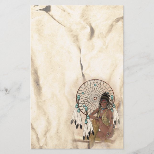 Dream Catcher indisk Maiden Native American Stat (Framsida)