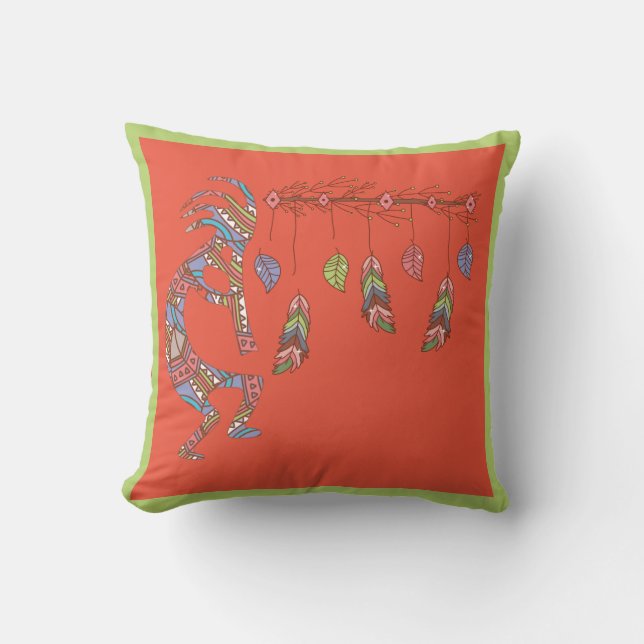 Dream Catcher Kokopelli Dekorativ kudde (Framsida)