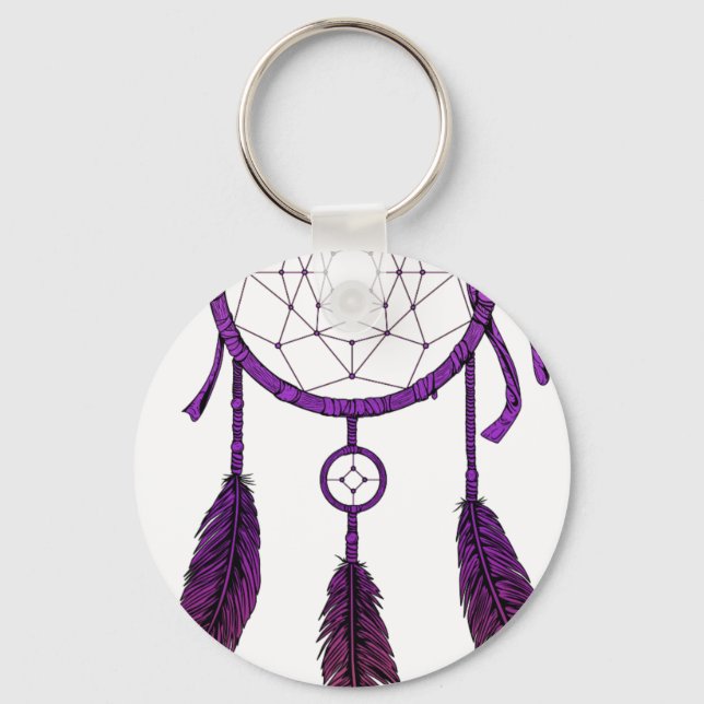 Dream Catcher Lila Nyckelring (Framsida)