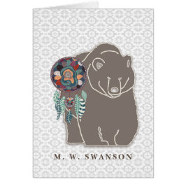 Dream Catcher med Brown Bear Native American OBS Kort