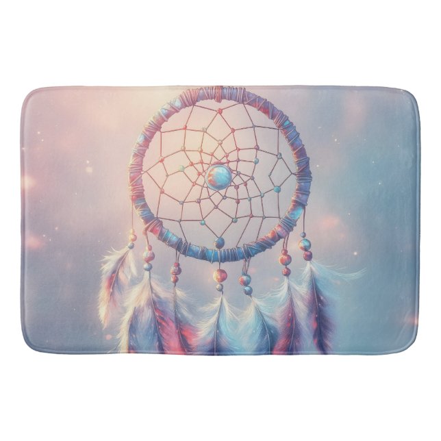 Dream Catcher med Soft Feathers och Pärlor Badrumsmatta (Framsidan)