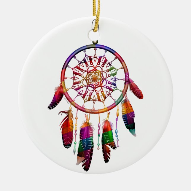 Dream catcher Native American Andlig Julgransprydnad Keramik (Framsidan)
