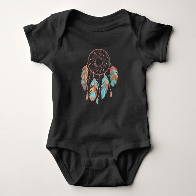 Dream Catcher Native American Feathers Tribal Drea T Shirt (Framsida)