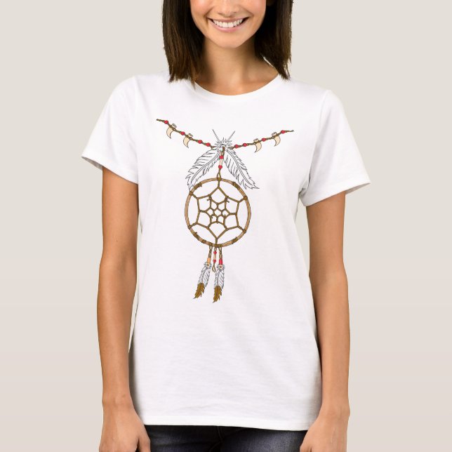 Dream Catcher Necklace T-shirt (Framsida)