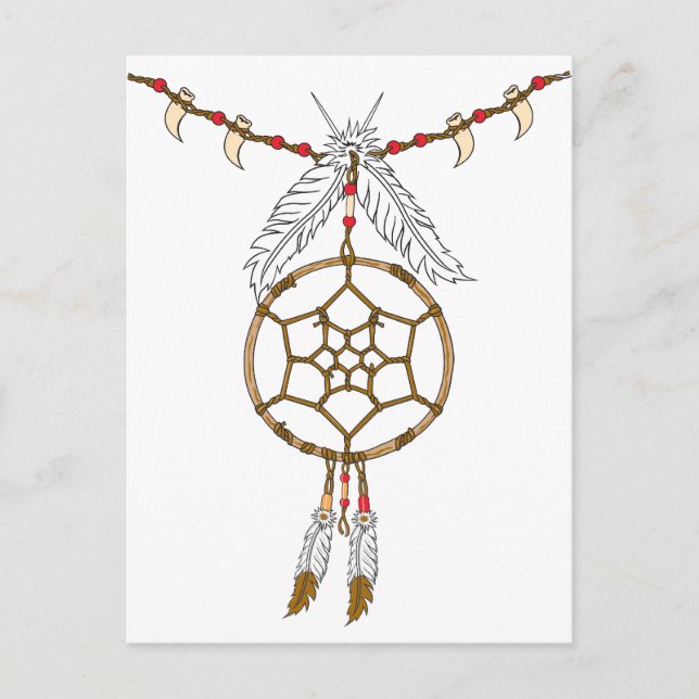 Dream Catcher Necklace Vykort (Framsida)