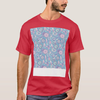 Dream Catcher Seamless Mönster Bohemian Hippie Eth T Shirt
