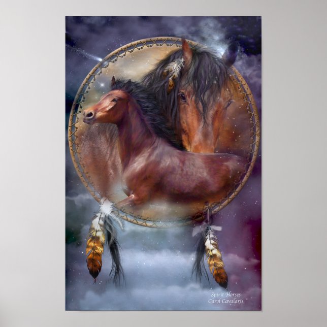 Dream Catcher Series - Spirit Horses Poster/skrive Poster (Framsidan)