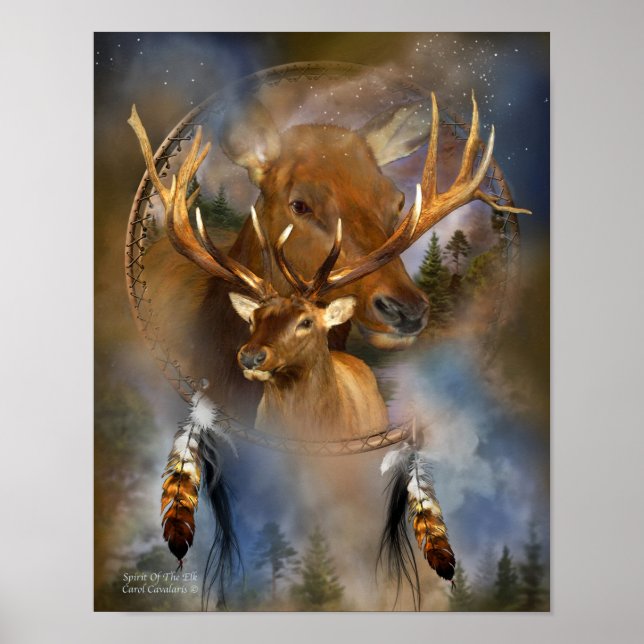 Dream Catcher Series -Spirit of the Elk Poster (Framsidan)