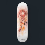 *~* Dream Catcher Shaman Helig-stammen. Shamanic Mini Skateboard Bräda 18,5 Cm<br><div class="desc">* Western BOHO American Watercolor Abstrakt Dream Catcher Journey med vackra Feathers som en Shamanic-symbol för en Native American Andlig Healer eller BOHEMIAM-design. *** färg är både Rosa och RUST, PEACH, Salmon och grått. Denna spritbaserade, esoteriska populära boho kreativ abstrakt modern drömmare och Fjäderdesign kommer med största sannolikhet att uppskattas...</div>