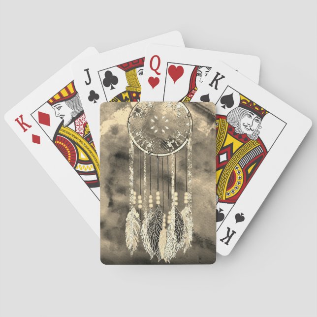 Dream catcher spelkort, tarot, kartomancy, konst casinokort (Baksidan)
