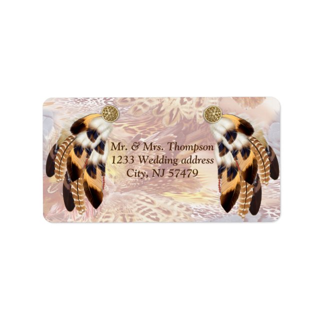 Dream catcher stillastående adressetikett (Framsidan)