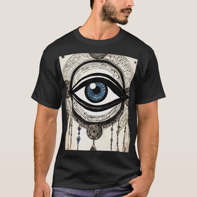 Dream Catcher Tattoo Sketch - Polynesien-Inspired T Shirt (Framsida)