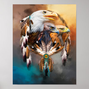 Dream Catcher - tre bilder Poster/skriver ut Poster