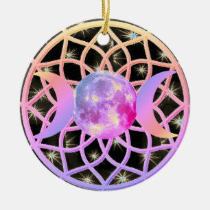 Dream Catcher Triple Goddess Julgransprydnad Keramik