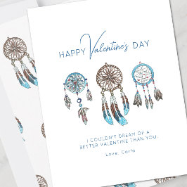 Dream Catcher Valentine Helgdag Card Julkort
