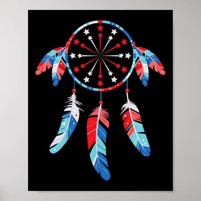 Dream Catcher Vind Chimes 4:e juli Poster (Framsidan)