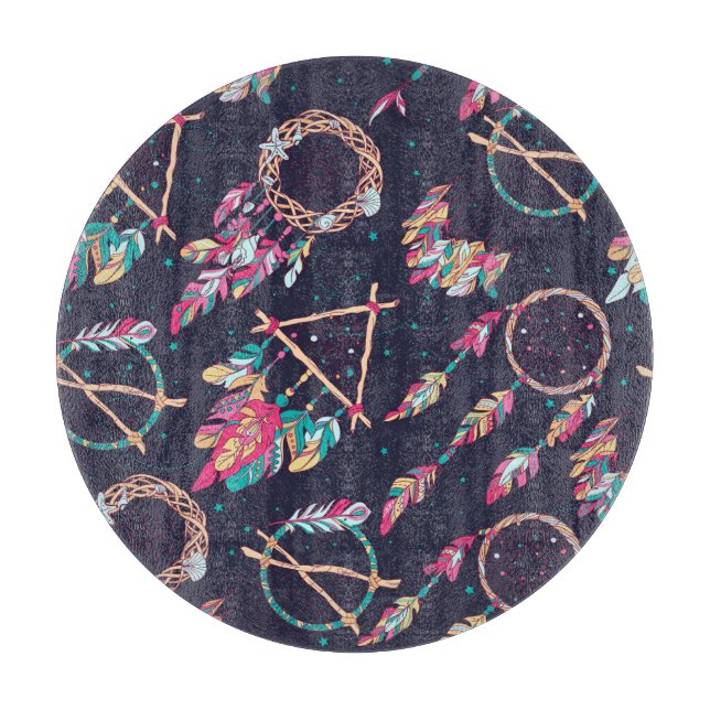 Dream catcher: vintage sömlös mönster. (Framsidan)