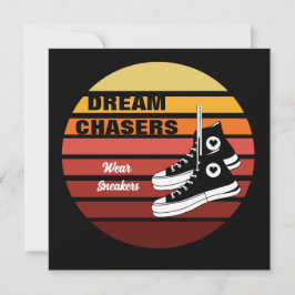 Dream Chasers Bära Sneakers Julkort