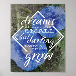 Dream-citatteckeninspiration poster en stor dröm